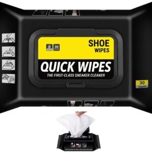 Natural Sneaker & Shoe Cleaner Wipes - 1 Packs of 80 - Portable Sneakers Cleaner Shoe Wipes Quickly Remove Dirt & Stains - These Disposable Shoe Cleaning Wipes Can Be Used On Footwear
