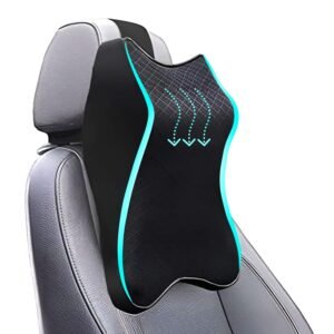 Premium Memory Foam Car Neck Rest Pillow for Car Seat Headrest | Ergonomic Cervical & Neck Support Cushion with Washable Cover | Adjustable Strap for Driver & Office Chair | Neck Pain Relief