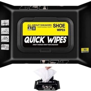 Natural Sneaker & Shoe Cleaner Wipes - 1 Packs of 80 - Portable Sneakers Cleaner Shoe Wipes Quickly Remove Dirt & Stains - These Disposable Shoe Cleaning Wipes Can Be Used On Footwear