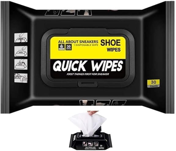 Natural Sneaker & Shoe Cleaner Wipes - 1 Packs of 80 - Portable Sneakers Cleaner Shoe Wipes Quickly Remove Dirt & Stains - These Disposable Shoe Cleaning Wipes Can Be Used On Footwear