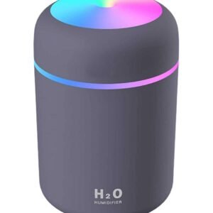 Humidifier with Colorful Light for Room, Bedroom, Office, Car, 300 ML, Grey, USB