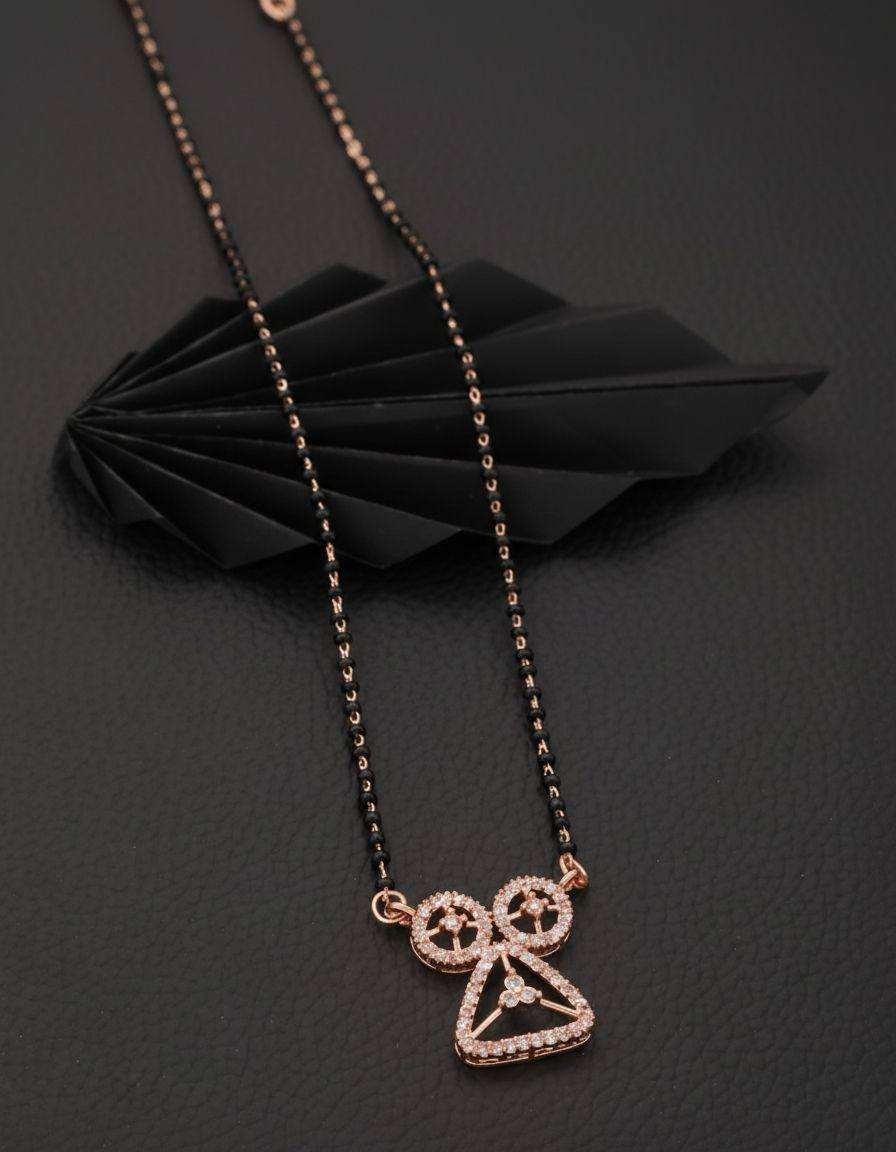 Fancy Rose Gold Mangalsutra For Woman