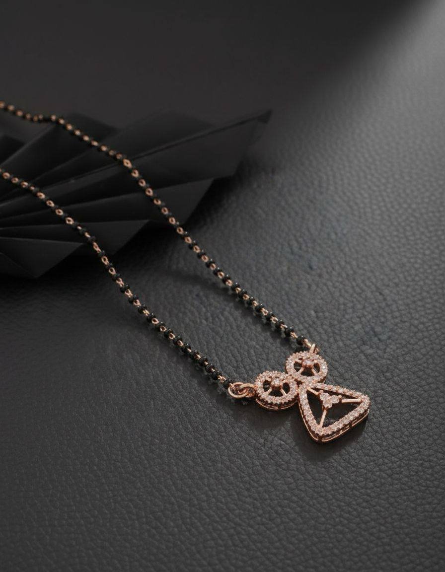 Fancy Rose Gold Mangalsutra For Woman - Image 2