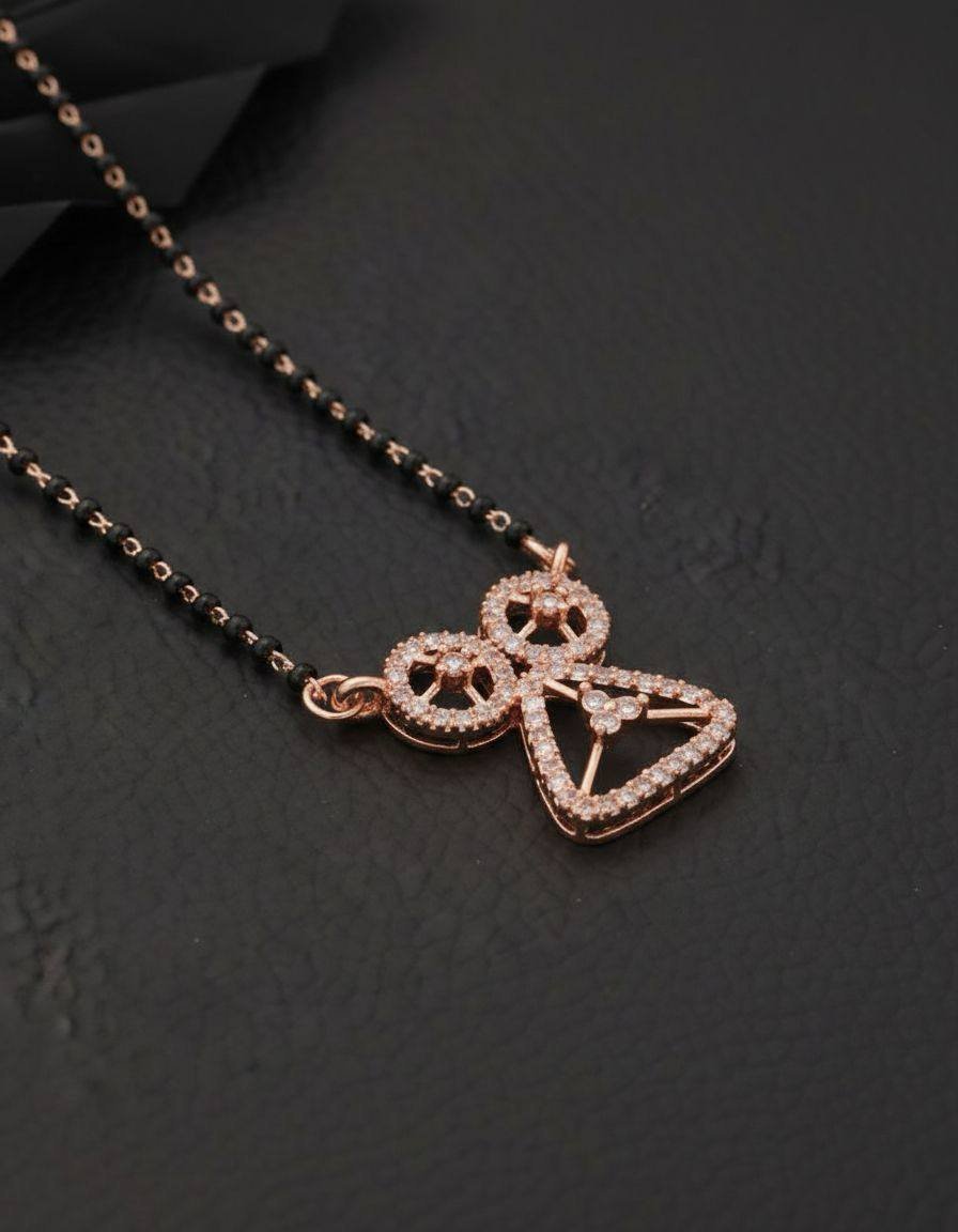Fancy Rose Gold Mangalsutra For Woman - Image 3