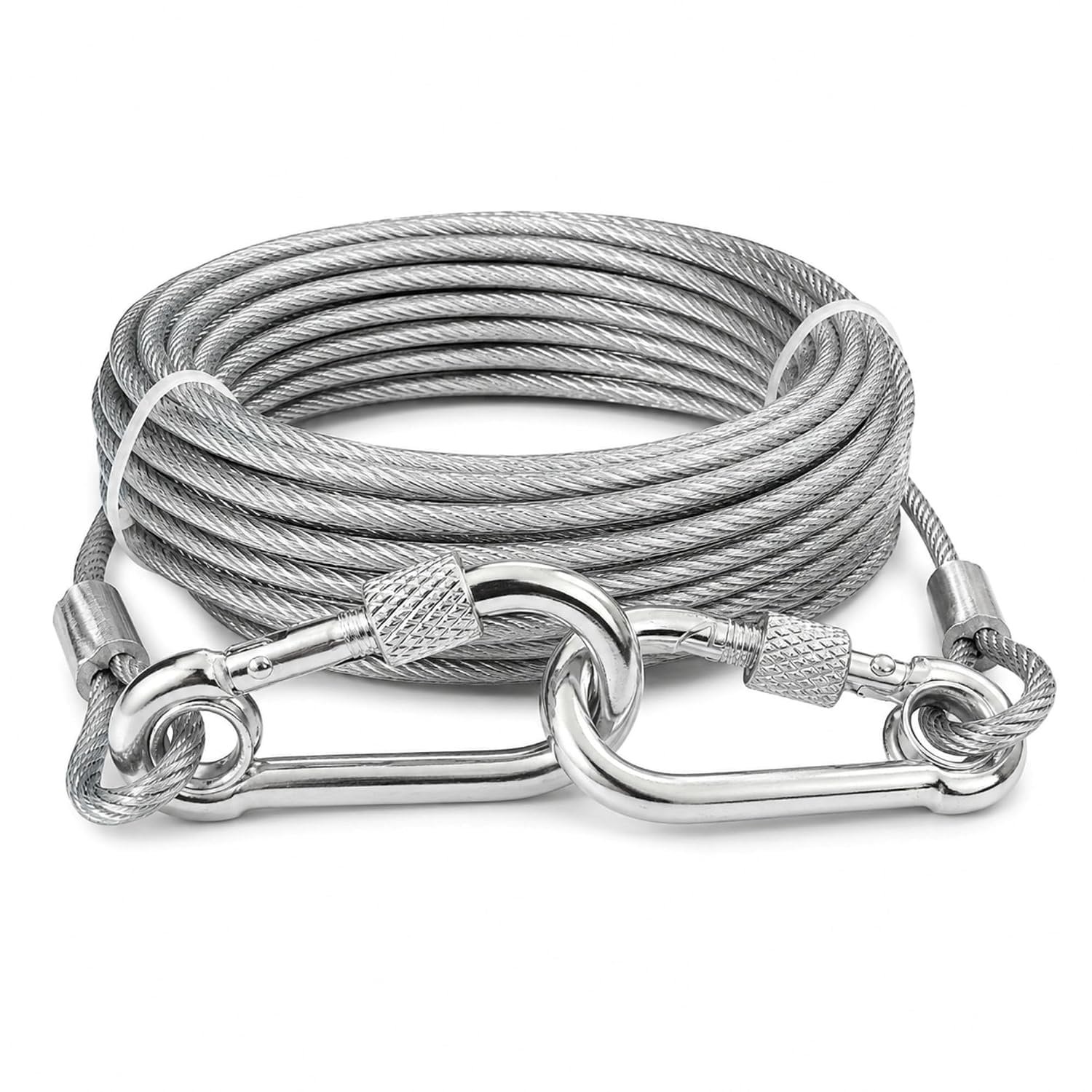 Heavy Duty Clothes Drying Rope 10 Meter with Hooks, Strong Steel Clothesline for Balcony, Bathroom, Travel & Camping, Rust Resistant Durable Cloth Line for Indoor & Outdoor Use, Silver